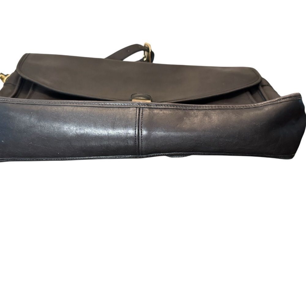 COACH Vintage Rare Morgan Black Leather Briefcase - Picture 13 of 16